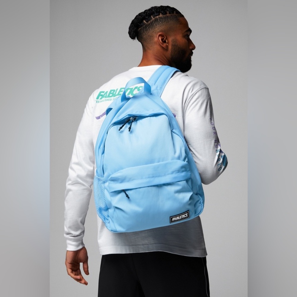 🆕 Fabletics Unisex Classic Nylon Backpack — Bali Blue